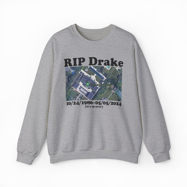 A grey RIP Drake (Owned By Kendrick) crewneck, perfect for fans of funny shirts and Kendrick shirt styles.