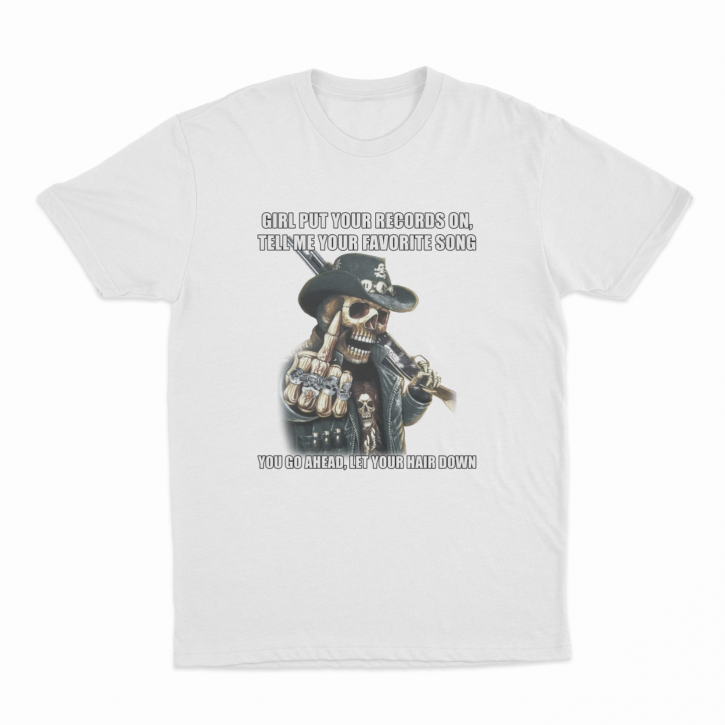 Girl Put Your Records On Skeleton T-Shirt