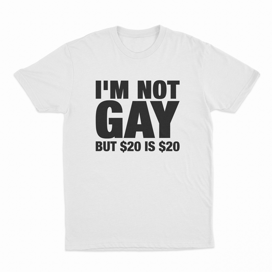 I'm Not Gay But $20 Is $20 T-Shirt
