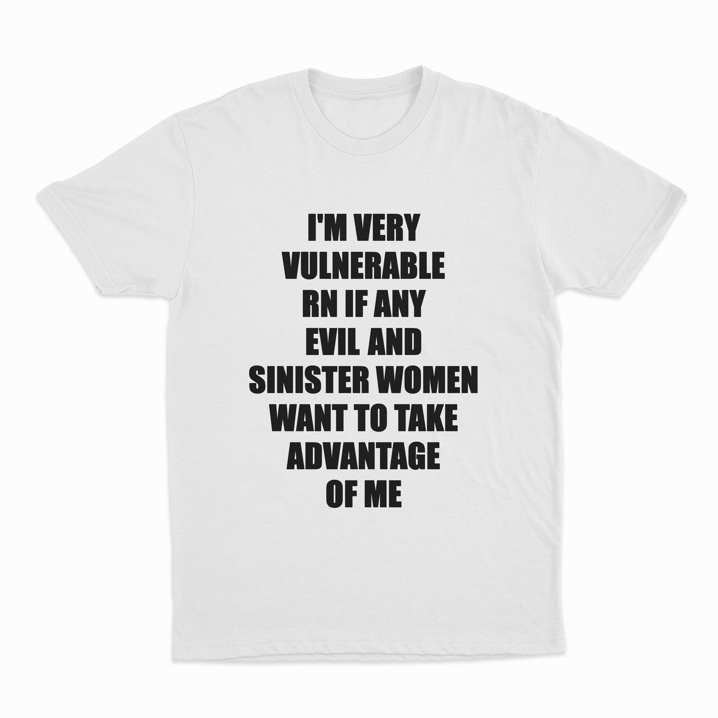 I'm Very Vulnerable RN If Any Evil And Sinister Women Want To Take Advantage Of Me T-Shirt