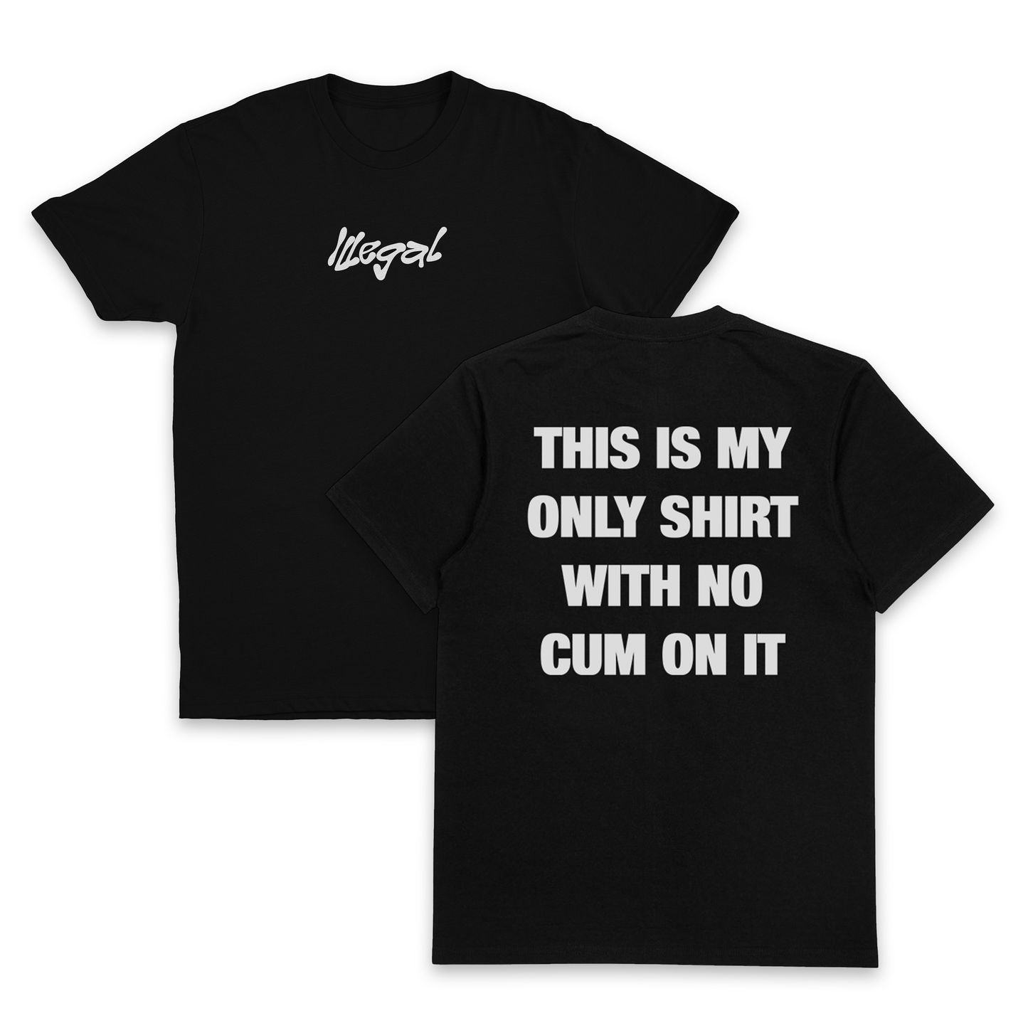 This Is My Only Shirt With No Cum On It T-Shirt (Backprint)