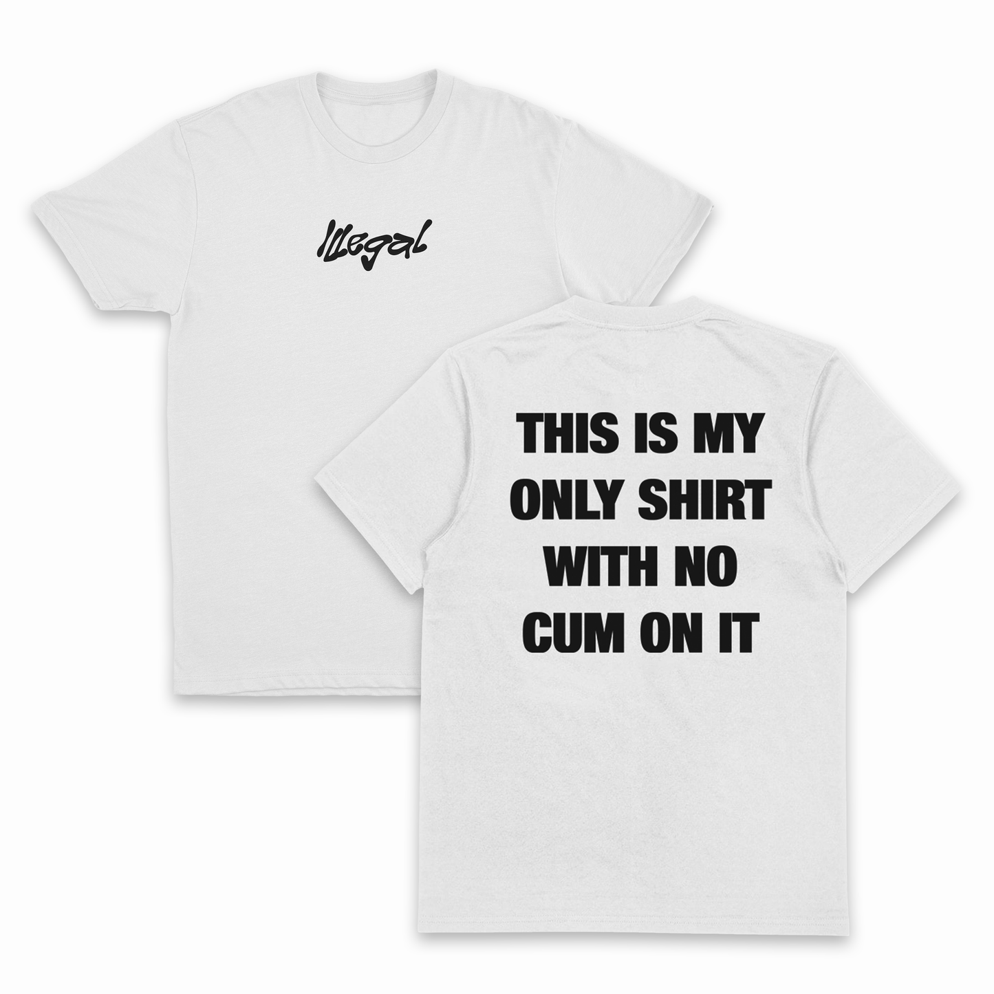 This Is My Only Shirt With No Cum On It T-Shirt (Backprint)