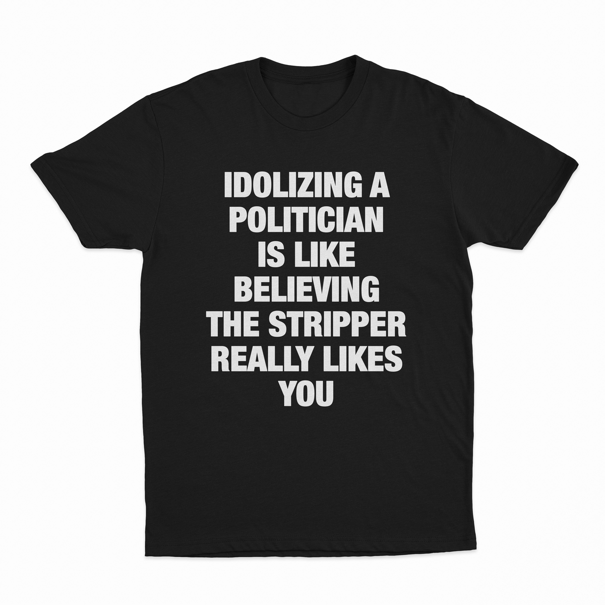 Idolizing A Politician Is Like Believing The Stripper Really Likes You T-Shirt