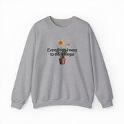The Everything I Want To Do Is Illegal Crewneck is a gray cotton-polyester sweatshirt with a potted daffodil illustration and the phrase "Everything I Want To Do Is Illegal" on the chest—perfect for fans of unique Illegal Shirts.