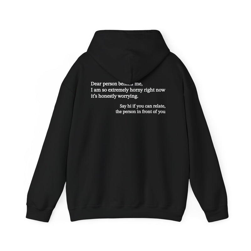 Dear Person Behind Me Horny Hoodie