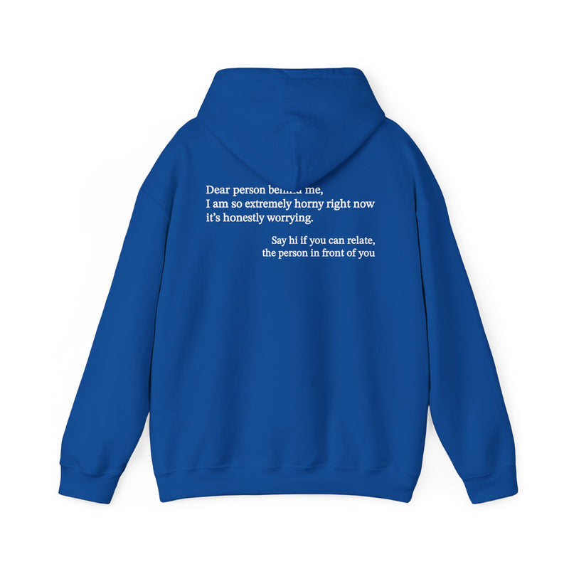Dear Person Behind Me Horny Hoodie