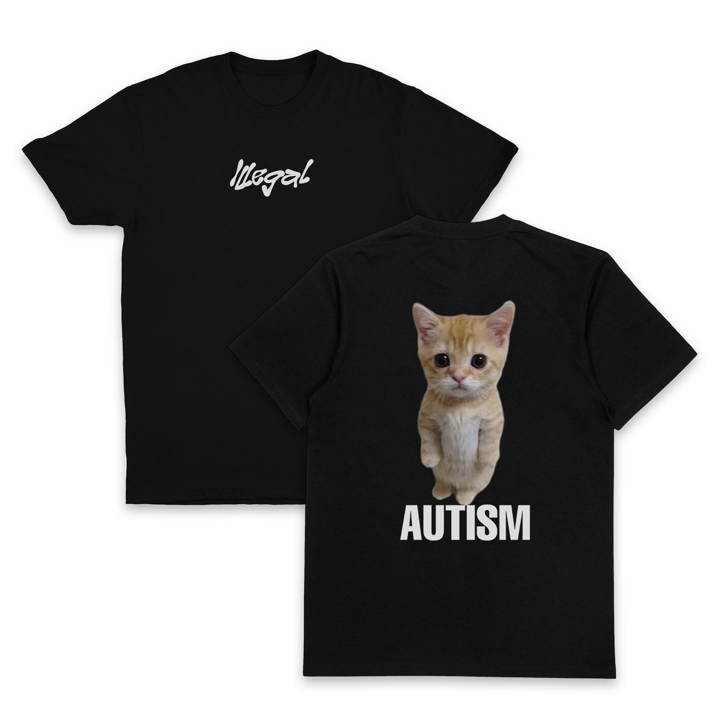 Autism Cat T-Shirt (Backprint)
