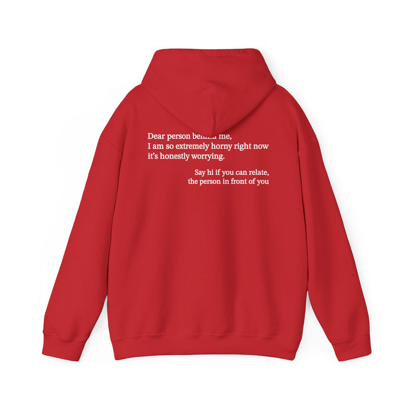Dear Person Behind Me Horny Hoodie