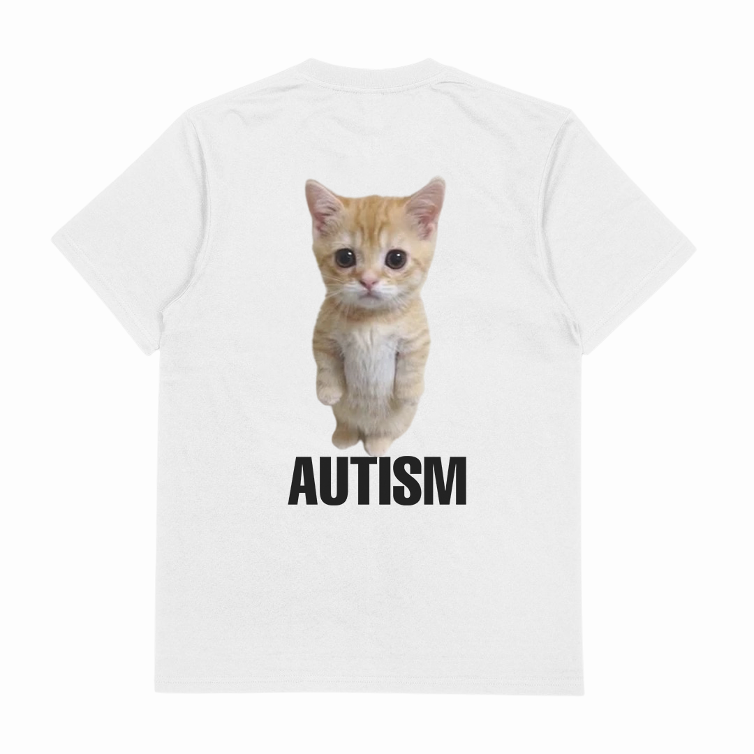 Autism Cat T-Shirt (Backprint)