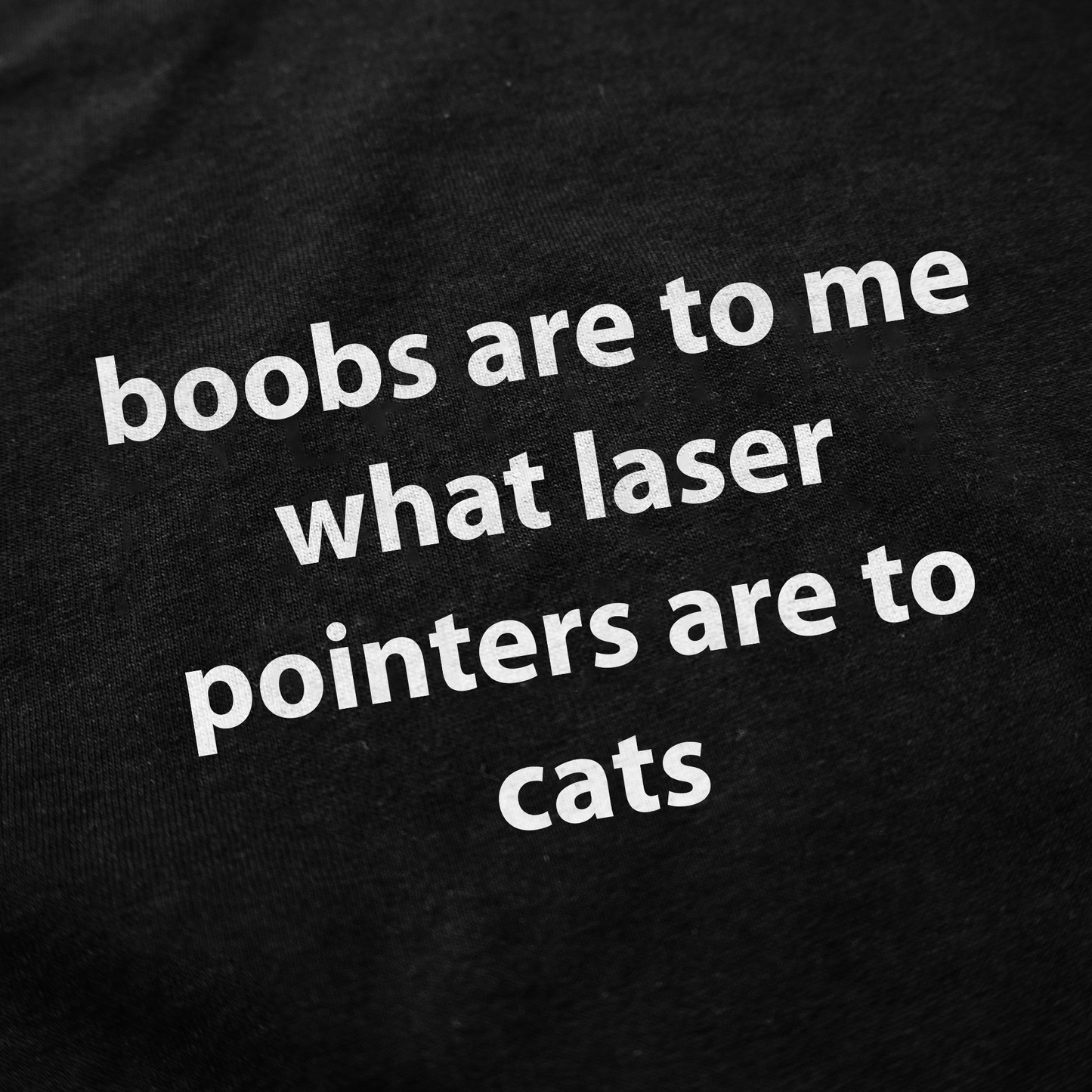 Boobs Are To Me What Laser Pointers Are To Cats T-Shirt