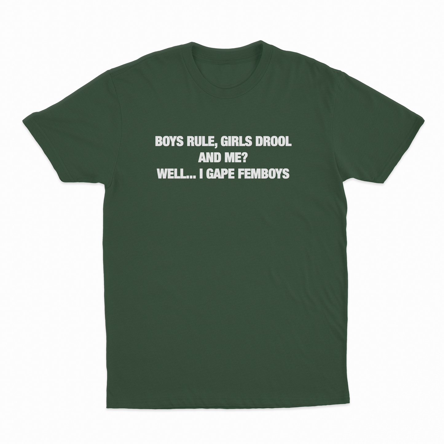 Boys Rule Girls Drool And Me Well I Gape Femboys T-Shirt
