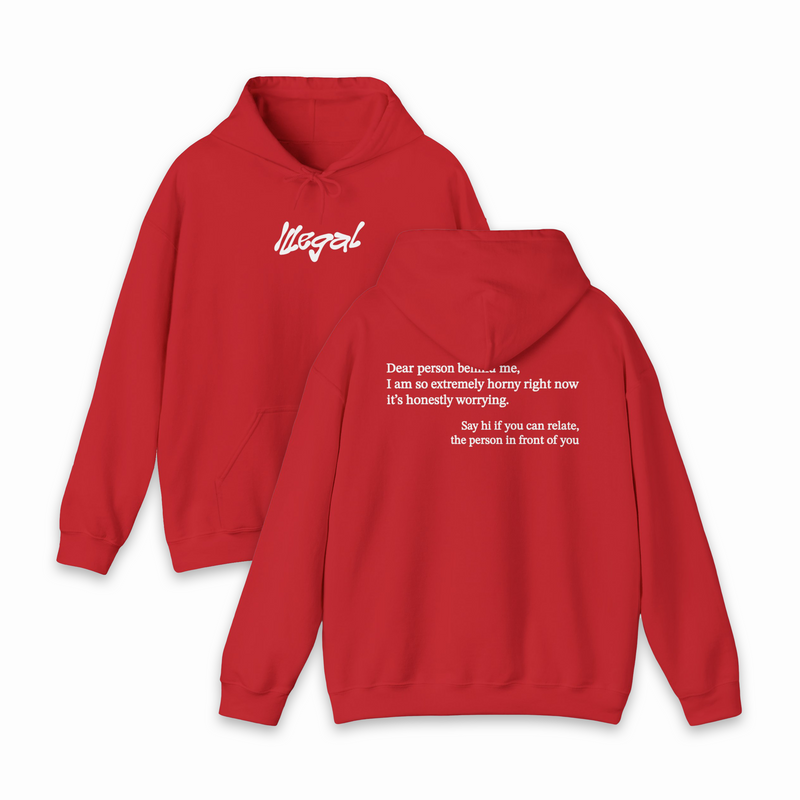 Dear Person Behind Me Horny Hoodie