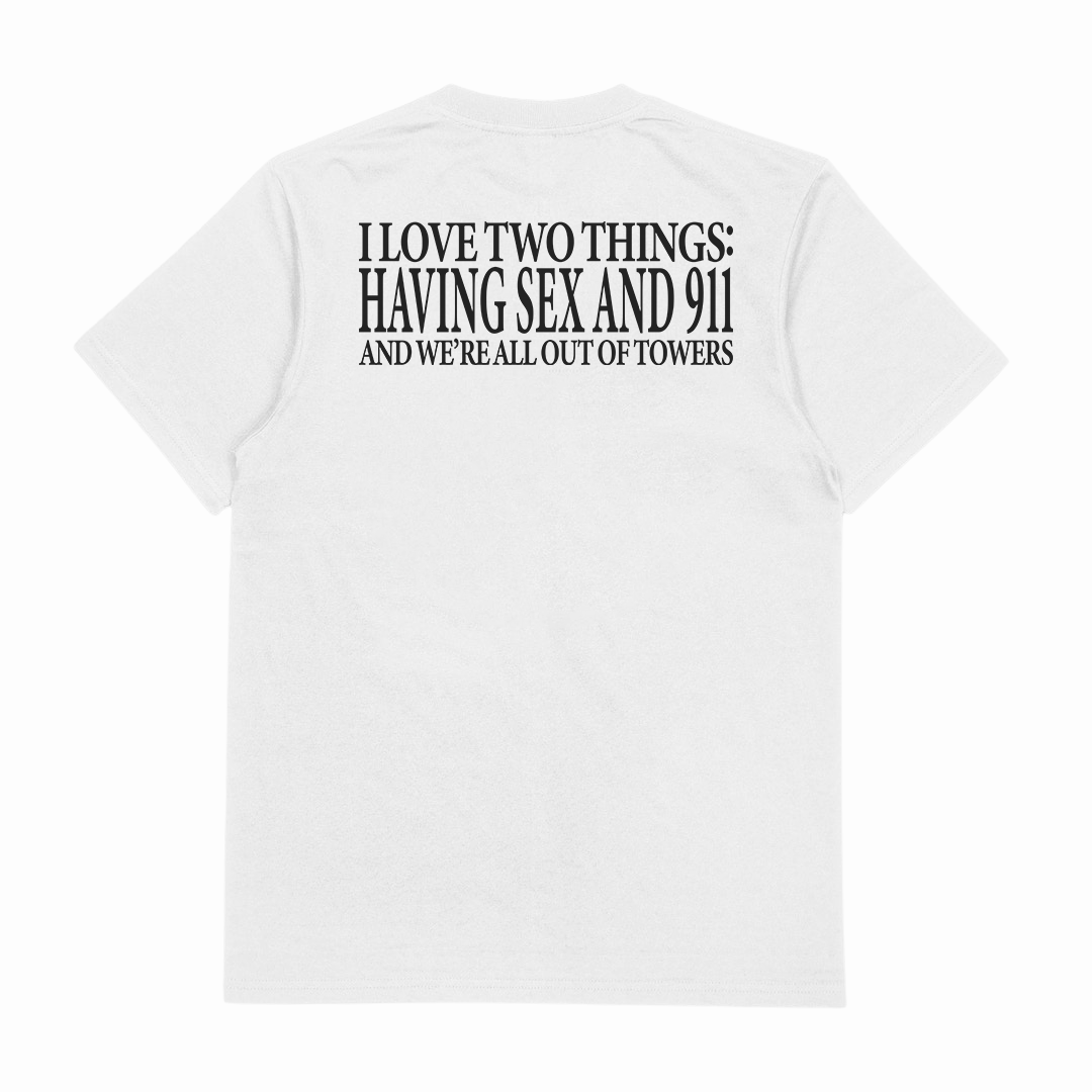I Love Two Things T-Shirt (Backprint)