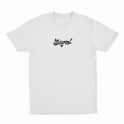 A plain white cotton t-shirt made from ethically grown cotton, with "If You Can See This You're Gay" printed on the back.