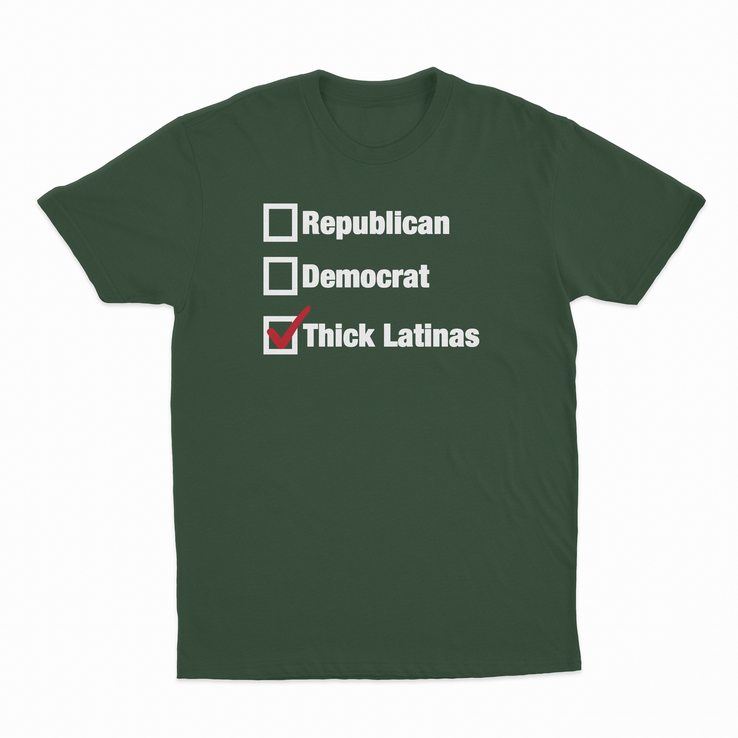 Republican Democrat Thick Latinas Checklist T-Shirt