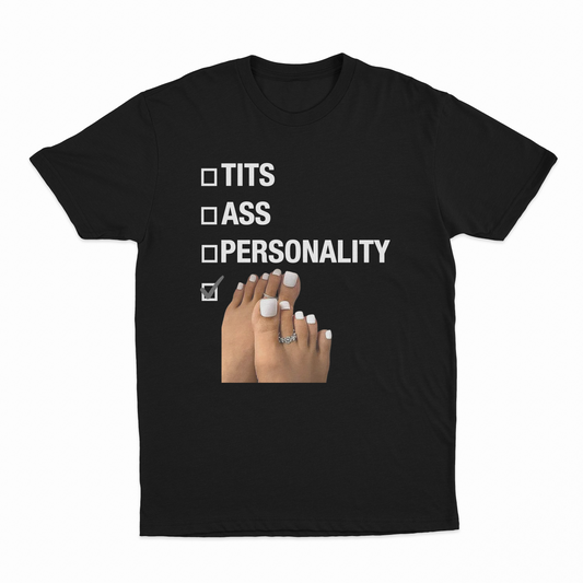 Tits Ass Personality Toes Checklist T-Shirt