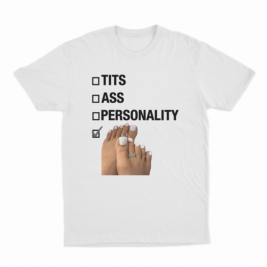 Tits Ass Personality Toes Checklist T-Shirt