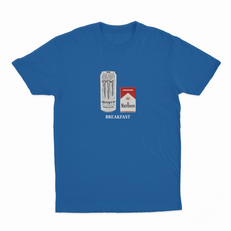 White Monster Marlboro Red Cigarette Breakfast T-Shirt
