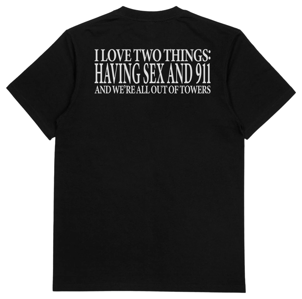 I Love Two Things T-Shirt (Backprint)