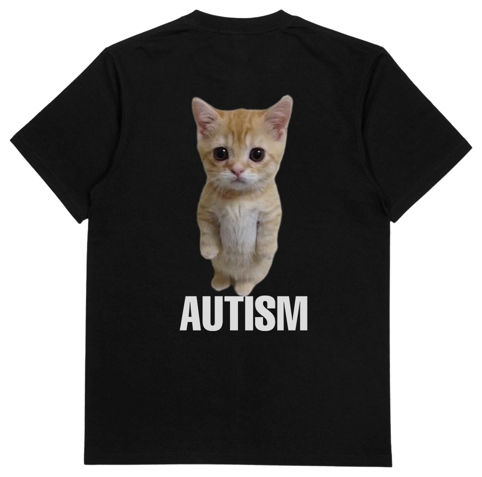 Autism Cat T-Shirt (Backprint)