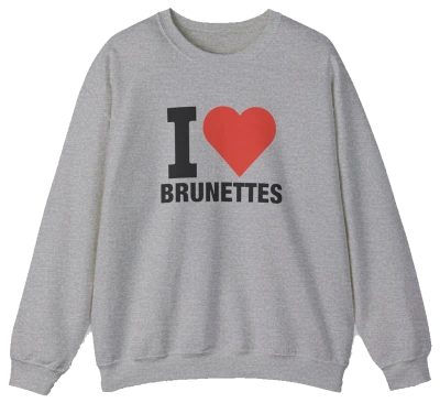 I Heart Brunettes Crewneck