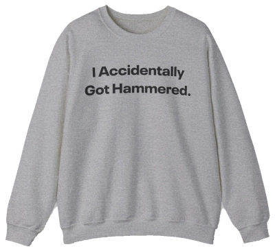 I Accidentally Got Hammered. Crewneck