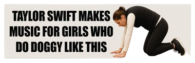 T Swift Makes Music For Girls Who Do Doggy Like This Bumper Sticker
