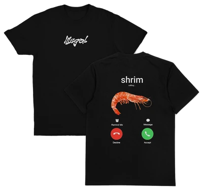 Shrim Phone Call T-Shirt (Backprint)