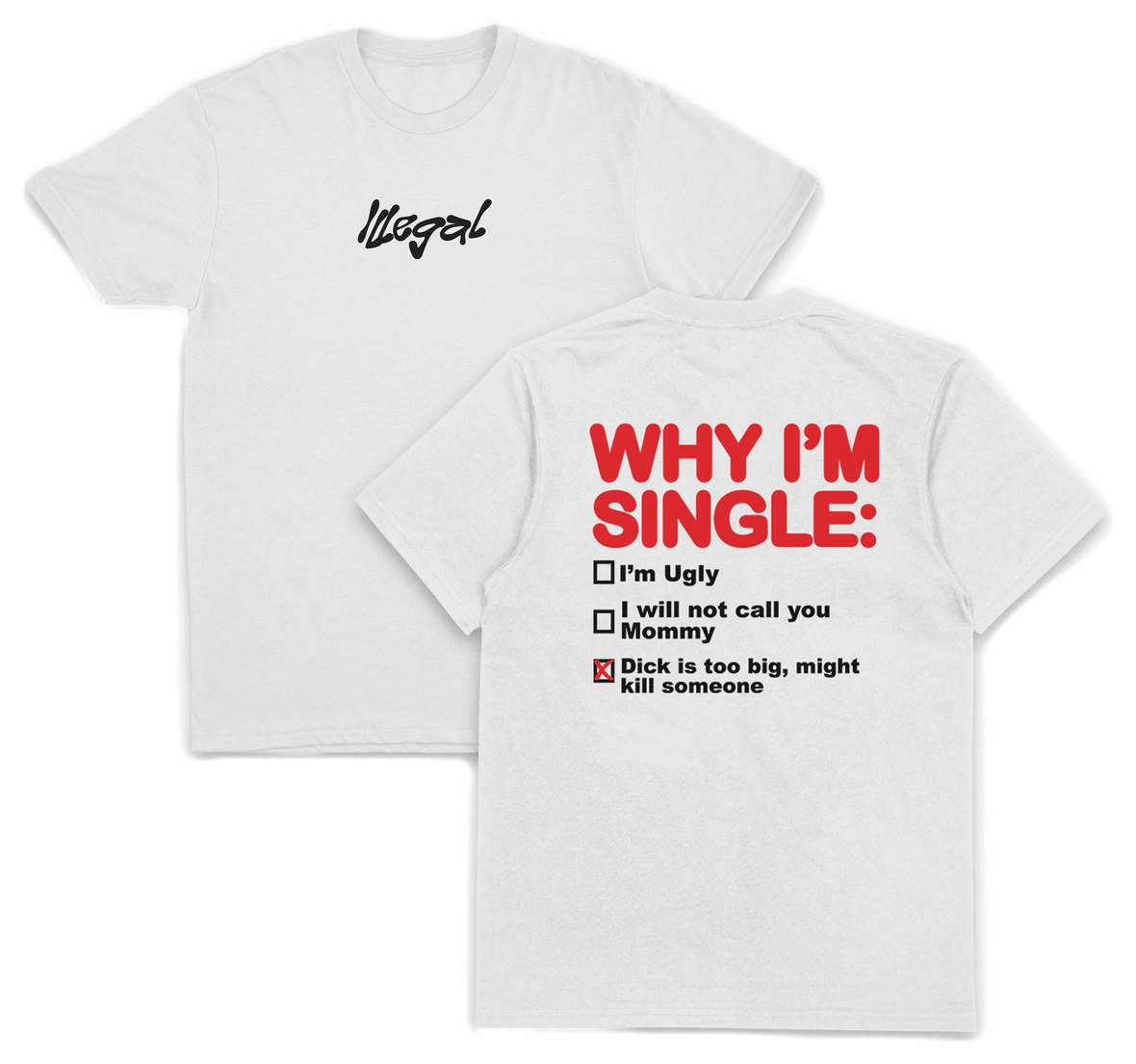 Why I'm Single T-Shirt (Backprint)