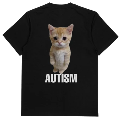 Autism Cat T-Shirt (Backprint)