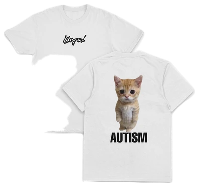 Autism Cat T-Shirt (Backprint)