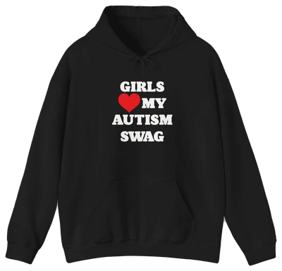 Girls Heart My Autism Swag Hoodie