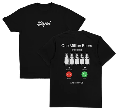 One Million Beers Are Calling T-Shirt (Backprint)