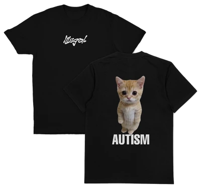 Autism Cat T-Shirt (Backprint)