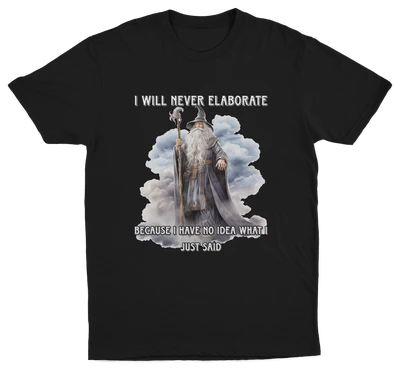 I Will Never Elaborate T-Shirt