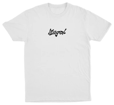A plain white cotton t-shirt made from ethically grown cotton, with "If You Can See This You're Gay" printed on the back.