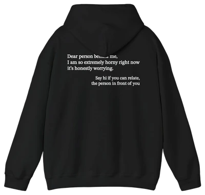 Dear Person Behind Me Horny Hoodie