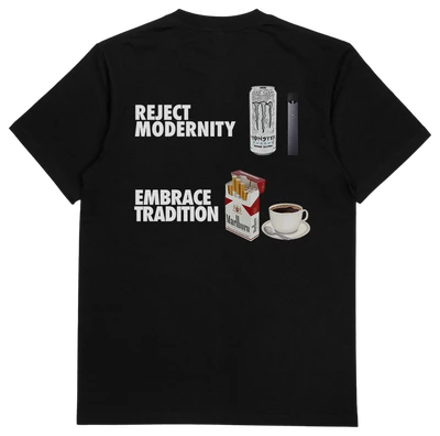 Reject Modernity Embrace Tradition T-Shirt (Backprint)