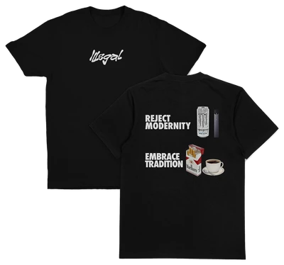 Reject Modernity Embrace Tradition T-Shirt (Backprint)