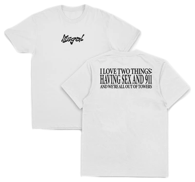 I Love Two Things T-Shirt (Backprint)