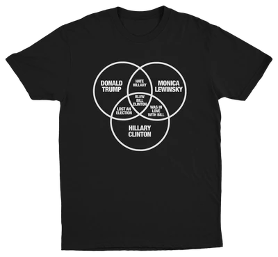 Blew Bill Clinton Venn Diagram T-Shirt