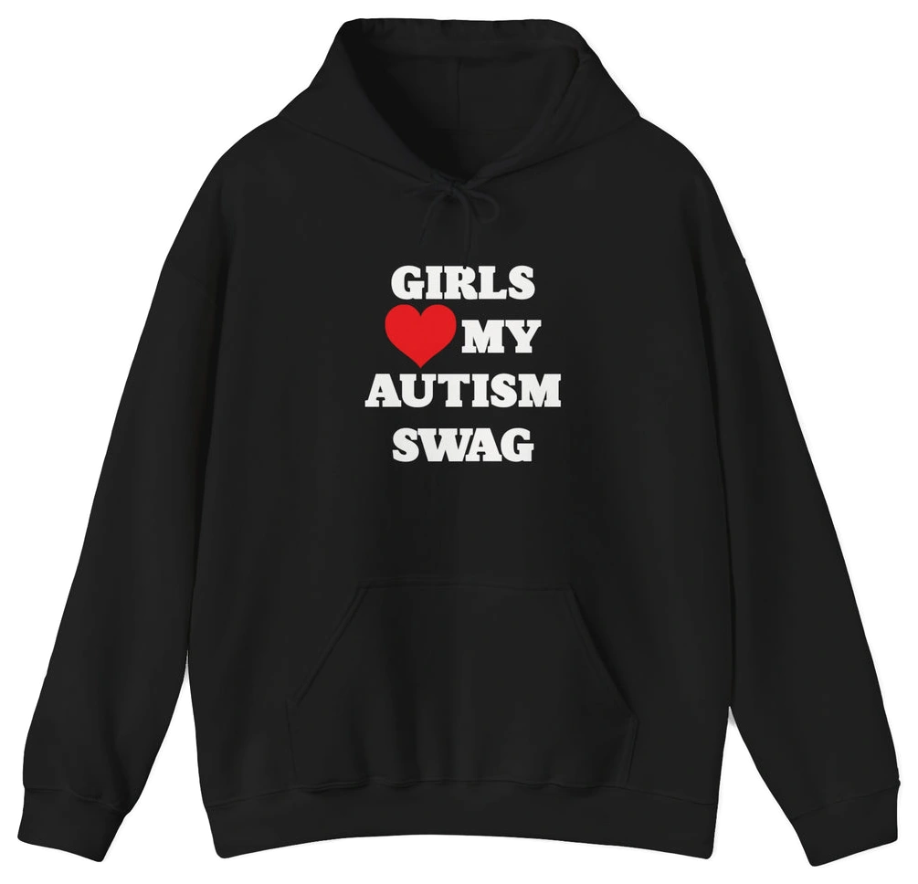 Girls Heart My Autism Swag Hoodie