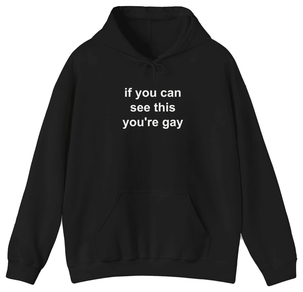 If You Can See This You're Gay Hoodie