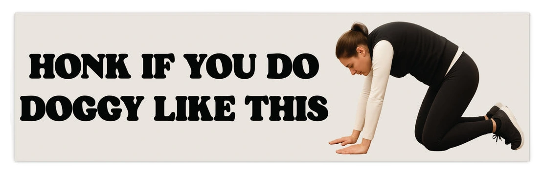 Honk If You Do Doggy Like This Bumper Sticker