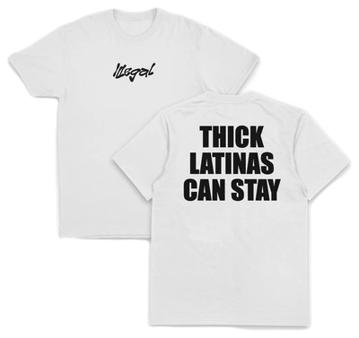 Thick Latinas Can Stay T-Shirt (Backprint)